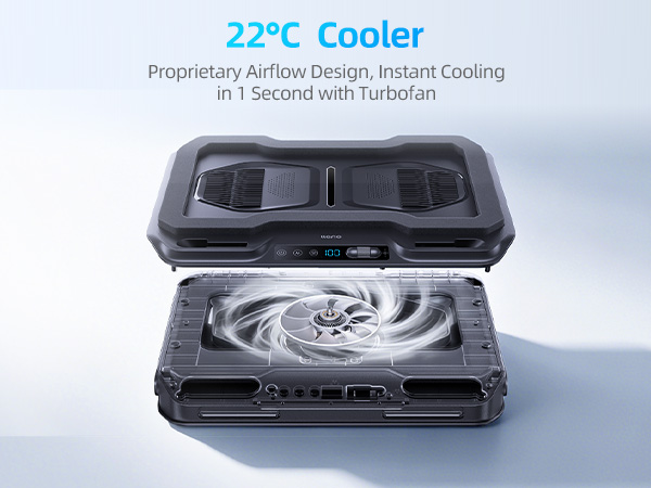 llano V11 Pro RGB Laptop Cooling Pad Black