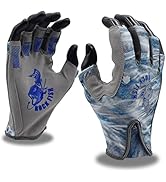 Rock Fish FP2000MSY Mossy Oak Camo Fishing Gloves, Fingerless, Salt & Fresh Water, Aqua, Contoure...