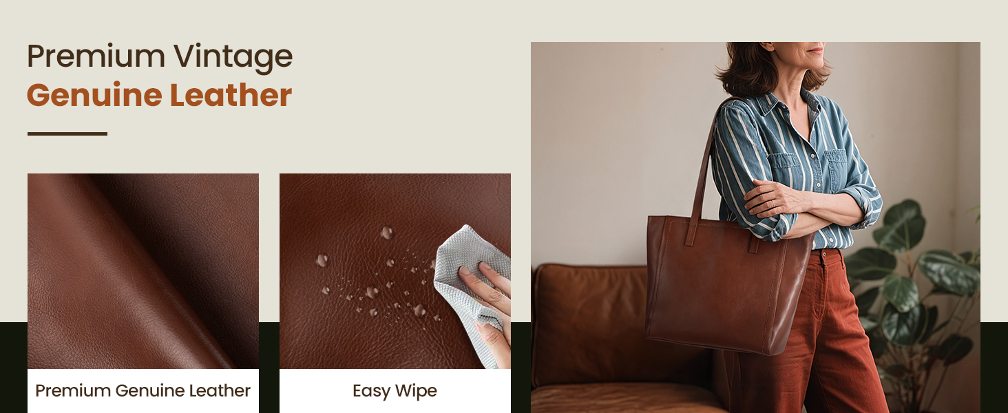 befen genuine leather tote bag for women work