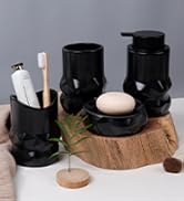 Black Foam Soap Dispenser Ceramic Foaming Hand Soap Dispenser Bathroom Lotion Dispenser for Kitchen