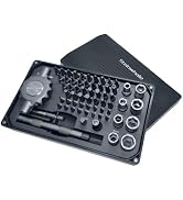 Steinwhale 64 in 1 Gearless Ratchet Screwdriver Bit Set, Ultra Smooth Operation, Flat Handle for ...