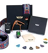 Stage Rocker Guitar Accessories Gift Box for Acoustic and Electric Guitars, Guitar Strap, Picks, ...