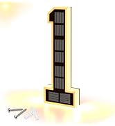 9" Solar Powered House Numbers for Outside, XTAUTO 300LM Large Modern Backlit Address Signs Auto ...