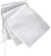 5 Pcs White for Nylon Straining Bag - Fine Mesh - Homebrew Beer Wine Cider Dry Hop Beer Brewing F...