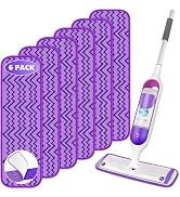 6 Pack Reusable Mop Pads Compatible with Swiffer PowerMop, Power Mop Refill Pads Microfiber Moppi...