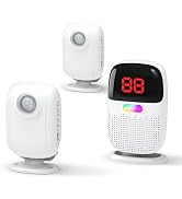 PILSAMAS Bed Alarms for Elderly Dementia Patients - Digital Sensor ID Display & Clip-On Caregiver...