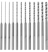 Mini Twist Drill Bits Set - 10Pcs 0.6mm-2.2mm Micro Wood Drill Bit 2.35 Shank Titanium Coated HSS...