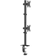 Bracwiser Dual Vertical Fully Adjustable Monitor Arm Stand Mount Fits Two Screen 13-32 inch 22lbs...