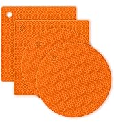 Silicone Trivet Pot Mat, Silicone Pot Holders for Hot Pan and Pot Pads. Heat Resistant Counter Ma...