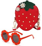Strawberry Purse, Fruit Accessory Bag With Rivets, Crossbody Shoulder Bag For Little Small Coin P...