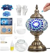 BOHMR DIY Turkish Mosaic Lamp Kit for Adults, Vibrant Stained Glass Table Lamp,Antique Moroccan T...
