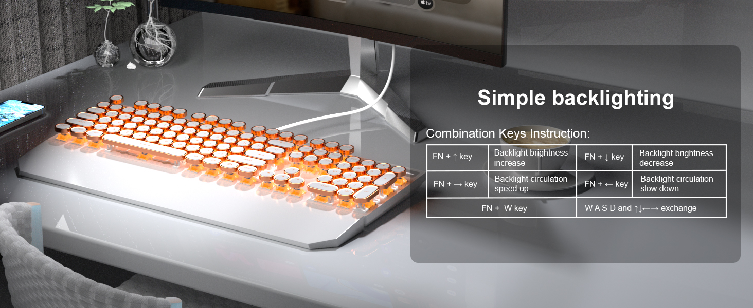 RGB Backlight Triple Mode keyboard