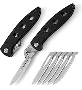 VR VIRENKNIFE Folding Scalpel Pocket Knife,EDC Utility Knife with 6pcs #60 Replaceable Blades,Out...
