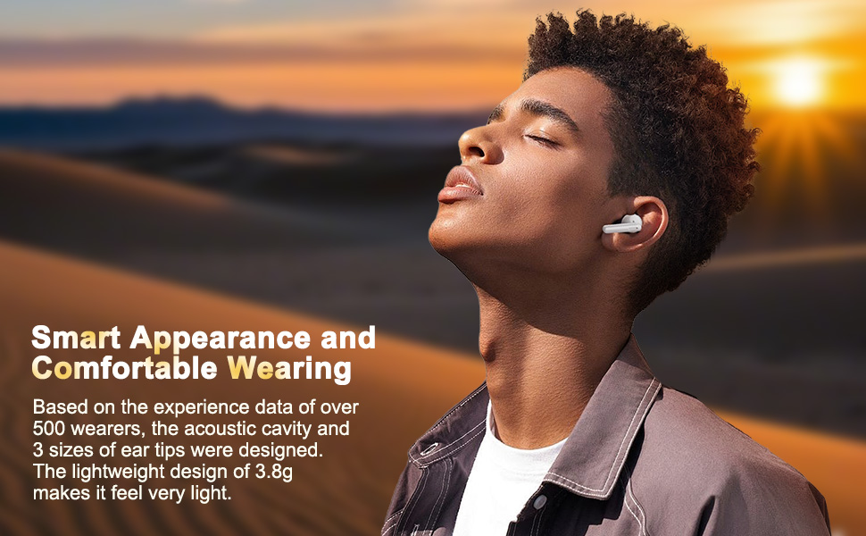 The wireless earbud are lightweight and comfortable.