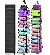 AARAINBOW 2 Packs Yoga Legging Storage Organizer, Closet Clothes Roll Holder with 24 Roll Compart...