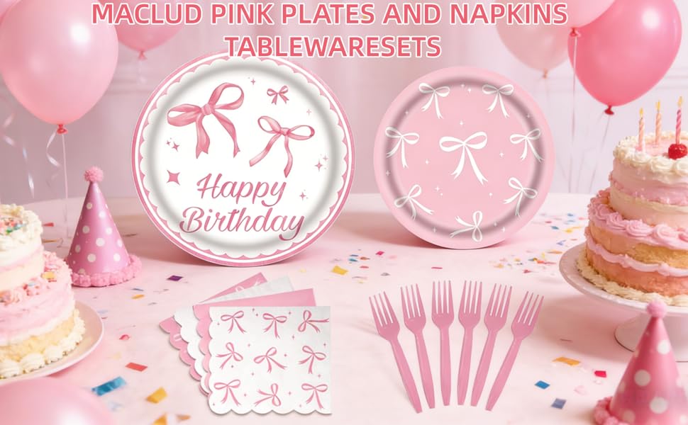 Pink Bow Party Supplies