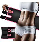 NEWCOO Sweat Waist Trainer For Women Men Waist Trimmer Sweat Belt Band Stomach Wrap Faja For Work...