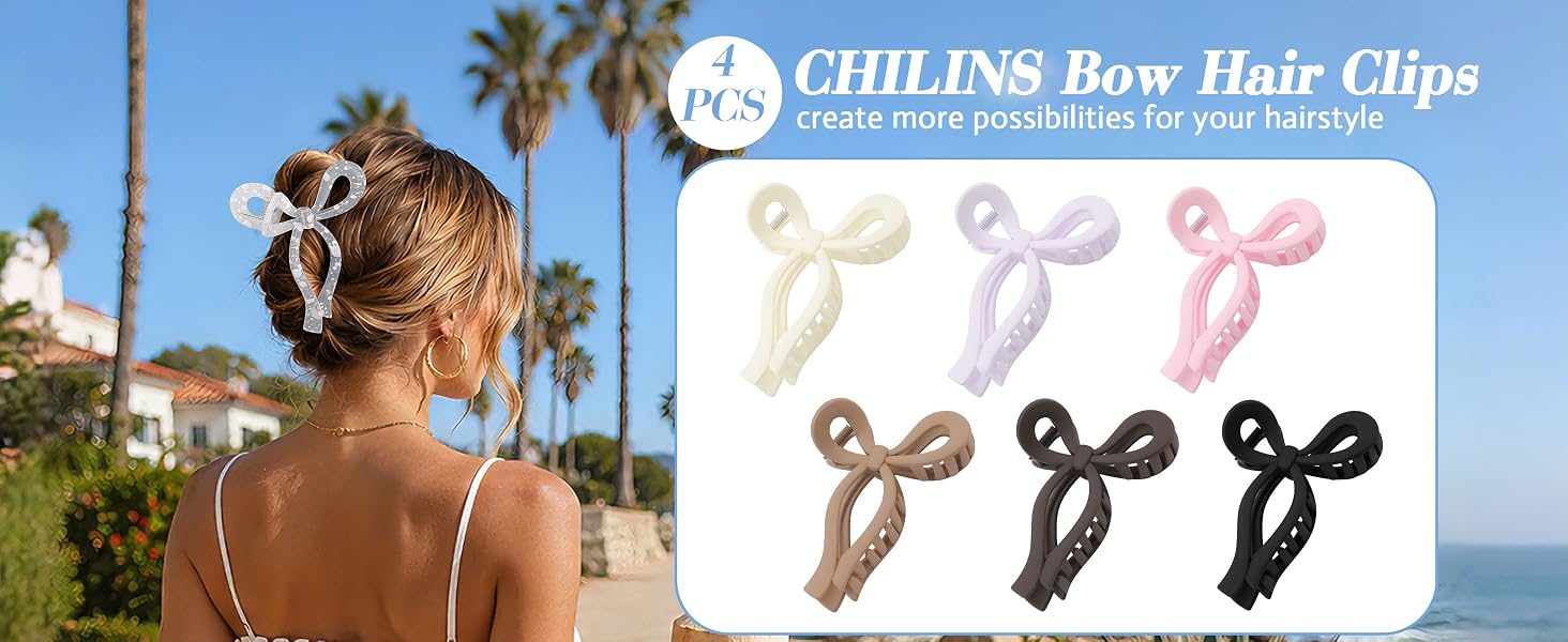 bow hair clips