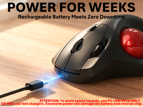 ergonomic mouse with trackball