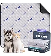 Velvopet Washable Pee Pads for Dogs, 2 Pack Puppy Pads, Super Absorbent & Leakproof with Anti-Sli...