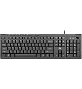 Rii RK907 Ultra-Slim Compact USB Wired Keyboard for Mac and PC,Windows 10/8 / 7 / Vista/XP (Black...