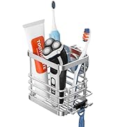 TAILI Patented Suction Cup Toothbrush Holder, Stainless Steel Anti-Puddling Shower Toothbrush Hol...