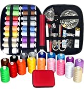 Sewing Kit with Case Portable Sewing Supplies for Home Traveler, Adults, Beginner, Emergency, Con...