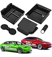 MateAuto 5 Piece Center Console Organizer Tray Compatible for Tesla Model 3 Highland Accessories ...