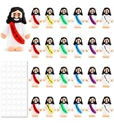 URSKYTOUS 24Pcs Mini Jesus Figurine Bulk Little Jesus Figures Toys Tiny Religious Doll to Hide an...