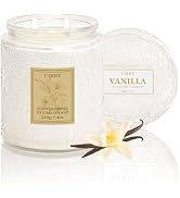 Cirhy Vanilla Scented Candle for Women, Natural Soy Wax, Dual Wicks, 7.4 oz | Home Scented White ...