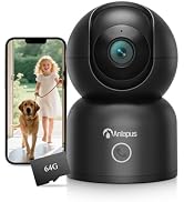 Anlapus A50 4K Pan/Tilt Home Indoor Security Camera, Plug-in WiFi Pet/Baby Monitor with One-Touch...