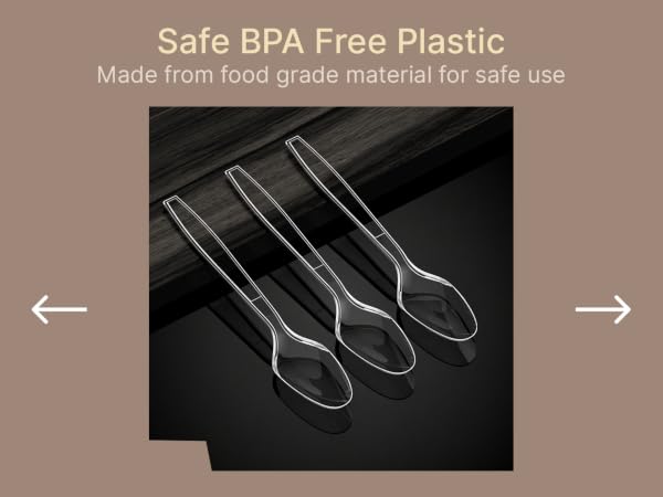 Heavy Duty Plastic Silverware, BPA-Free Food-Grade Materials, Heat-Resistant