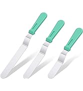 Icing Spatula, U-Taste Offset Spatula Set with 6", 8", 10" Blade, 18/0 Stainless Steel with PP Pl...