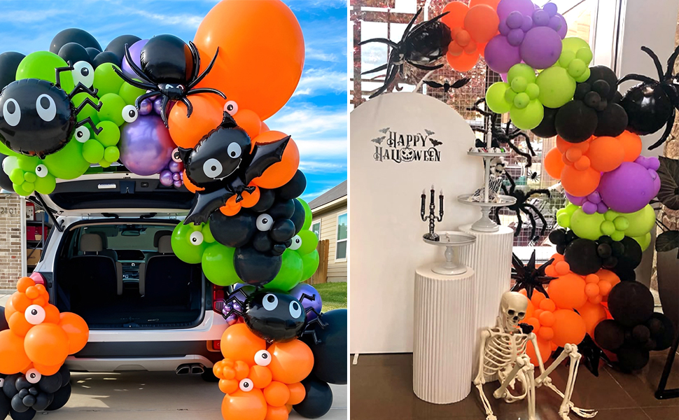 halloween balloons halloween party balloons black purple orange green balloons