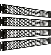 VCELINK 1U Ventilated Blank Panel for 19" Server Rack, Detachable Design Network Cabinet Spacer, ...
