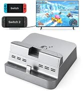 GuliKit Dock Station for Switch 2/Switch,4K TV Docking Base,Case Friendly | One for all consoles,...
