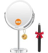 Auxmir 1X/ 30X Magnifying Mirror, Double Sided Makeup Mirror with Stand, Vanity Tabletop Mirror w...
