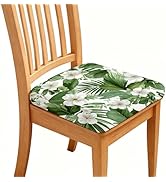 BSFHH Chair Covers - Elastic Printed Dining Chair Slipcovers, Removable Washable with Elastic Ban...