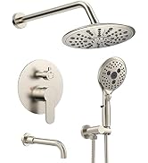 SunCleanse Shower System with Waterfall Tub Spout and Pressure Balance Shower Valve, Shower Fauce...
