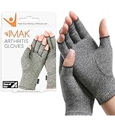 Brownmed - IMAK Compression Arthritis Gloves - For Arthritis & Joint Pain - Unisex Fingerless Glo...