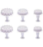 6Pcs Gear Cookie Cutters, Steampunk Cogs Plunger Mold, 3D Gear Cookie Stamp Mold, Clock Wheel Bis...