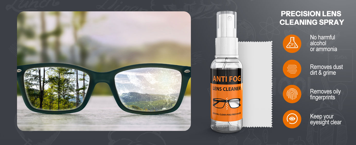 eye glass cleaning kit and case
