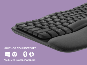 Wave Keys MK670 Combo, Wireless Ergonomic Keyboard with Signature M550 L Wireless Mouse