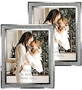 HORLIMER 8x10 Picture Frame Set of 2, Sparkle Glass Photo Frames 8 by 10 for Tabletop, Horizontal...