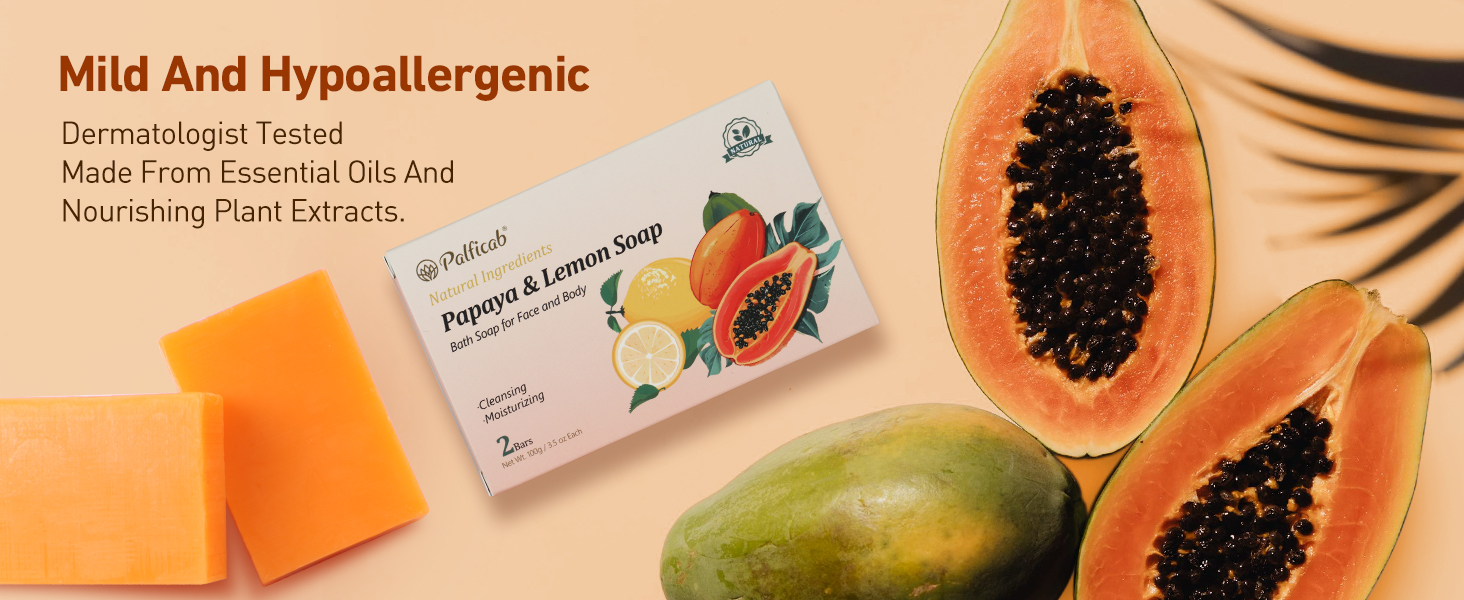 Lemon Papaya Bar Soap for Moisturizing