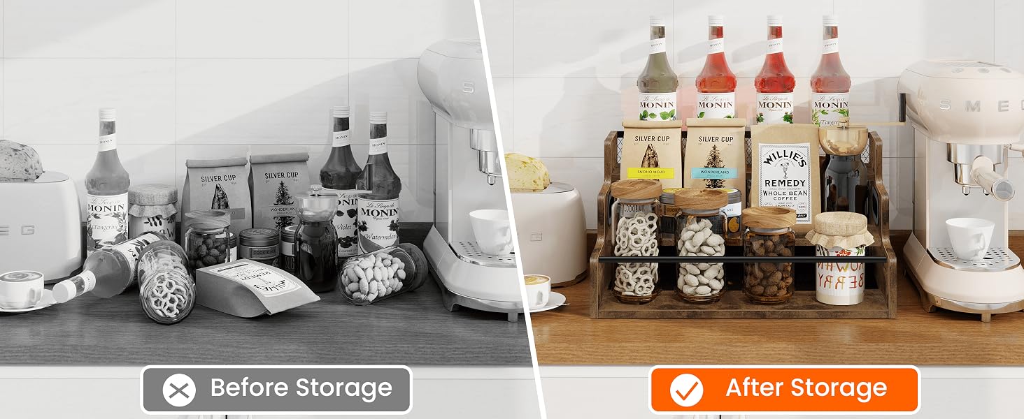 tier syrup bottle organizer