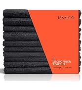 TASALON Microfiber Hair Towel - 10 Pack - Salon Towels - Quick Dry Microfiber Towels - 29 x 16 In...