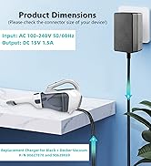 15V Vacuum Charger Compatible with Black and Decker