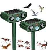 Solar Ultrasonic Animal Repeller Outdoor for Deer, Cats & Squirrels, 2 Pack | Sonic Fortress Pro ...