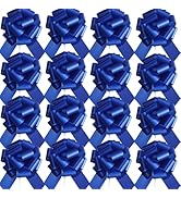 16 Pcs Blue Pull Bows for Gift Wrapping,6 Inch Gift Bows for Presents,Birthday,Anniversary,Party,...
